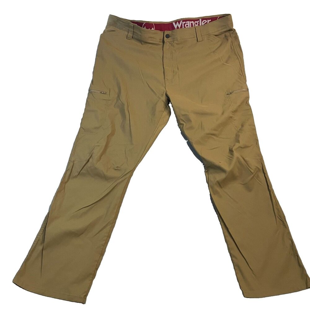 Wrangler Outdoor Series Mens Tan Cargo Pants 112325809 44x30 Hiking Utility